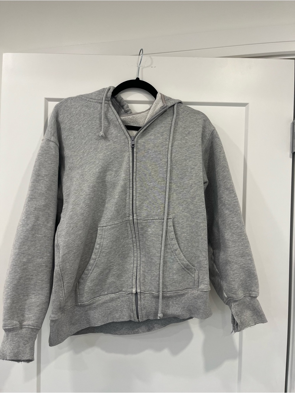TNA Women's Light Gray Zip-Up Hoodie